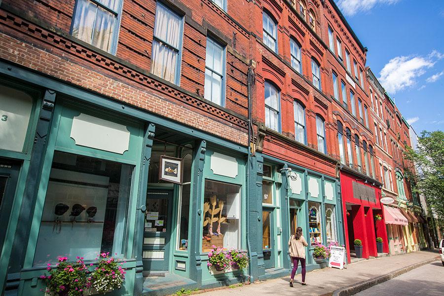 The historic district in Uptown Saint John