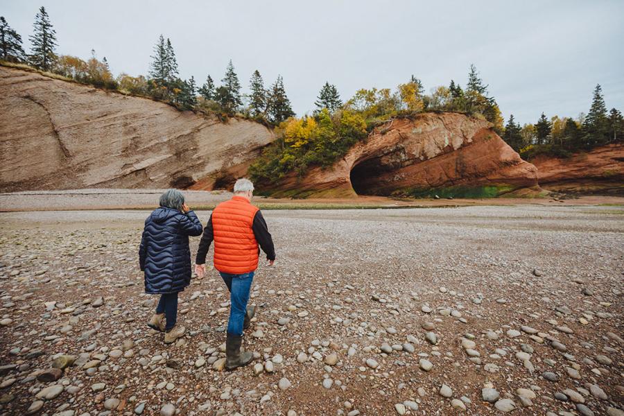 Exploring the St. Martins Sea Caves at low tide