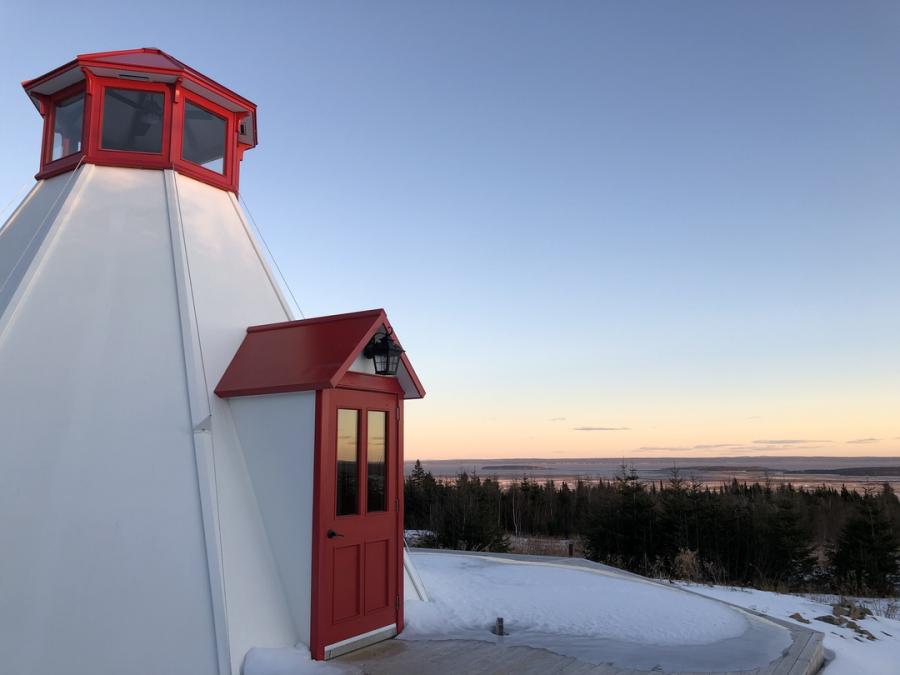 The Lighthouse Glamping chalet at Broadleaf Ranch