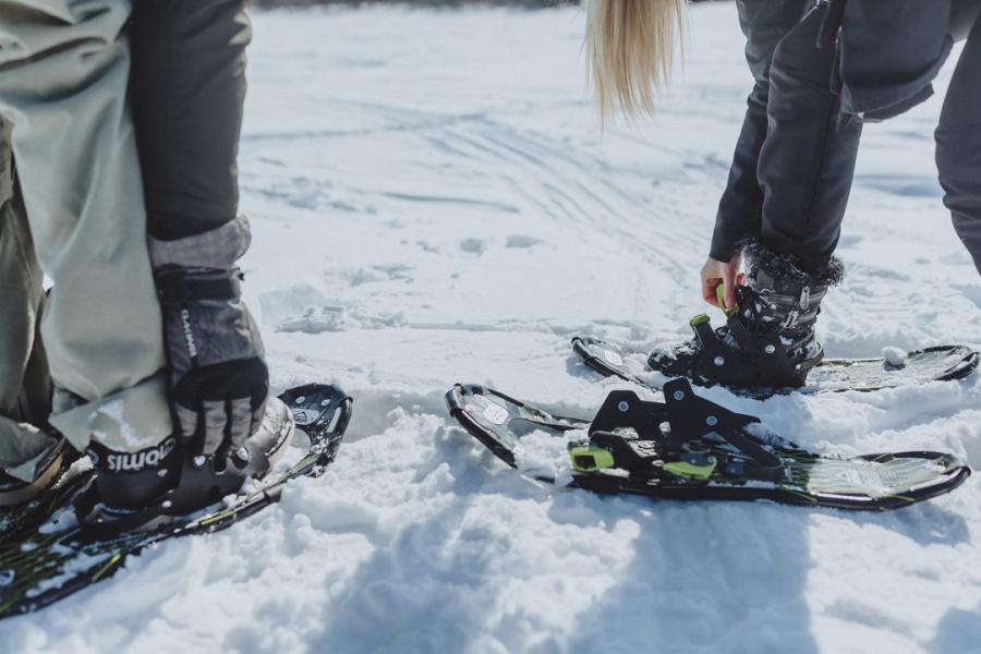 Snowshoeing the urban trails near downtown