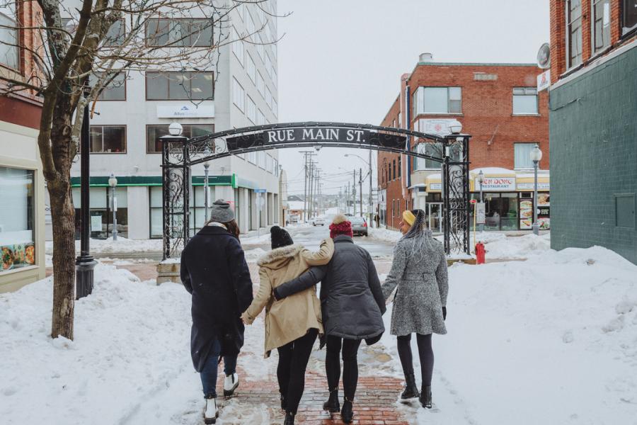 Strolling around downtown Moncton