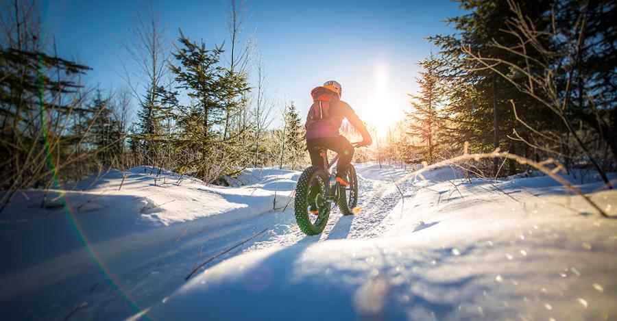 Fat biking on the Madawaska Trails in Edmundston