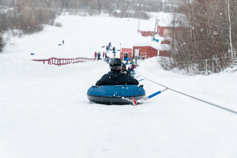 Tubing at mont Farlagne