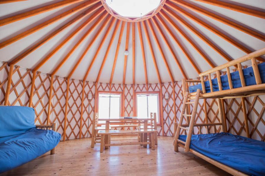 Spacious and airy yurt at Fundy National Park