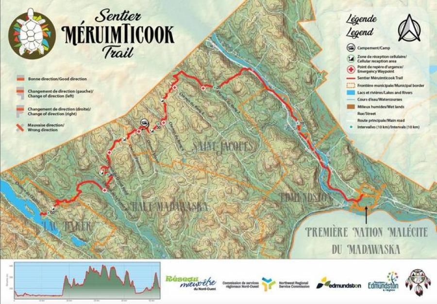 Meruimticook trail map