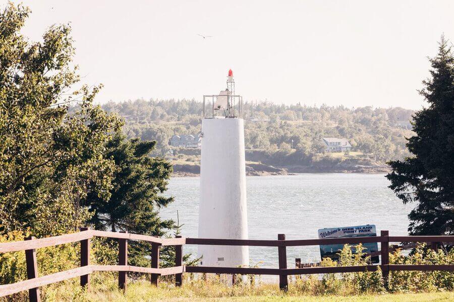 Lighthouse by Deer Island Point Campground