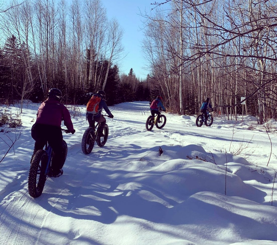 Fat bike winter, New Brunswick, Canada