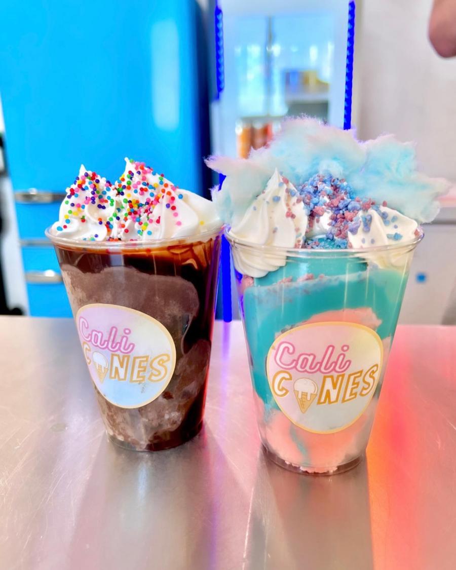 Cosmic Brownie and Cotton Candy Cali-Sundaes, Cali.Cones, Miramichi