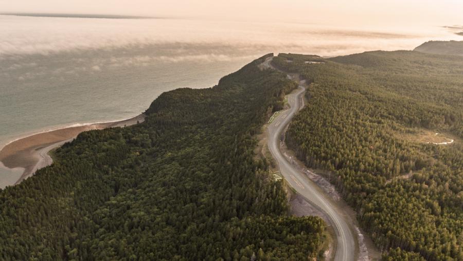 Fundy Trail Parkway from above
