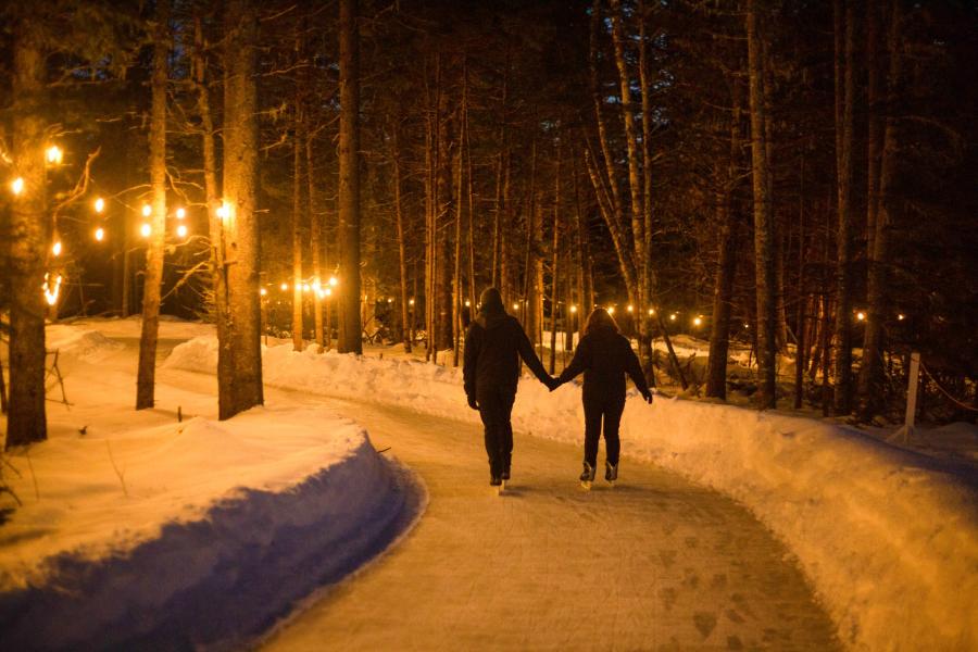 Forest Skating at Night - Mactaquac Provincial Park