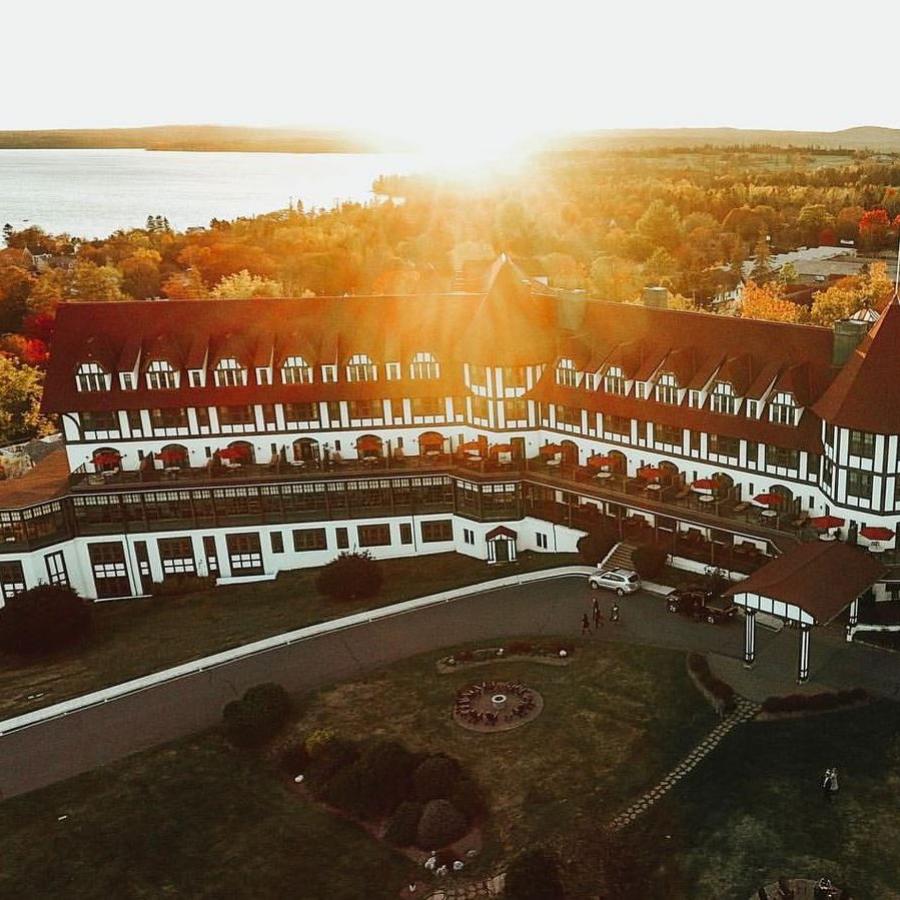 Algonquin Resort from above, in the fall
