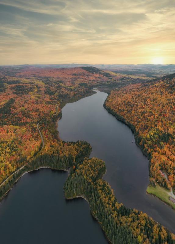 Mount Carleton Provincial Park in the fall, from above