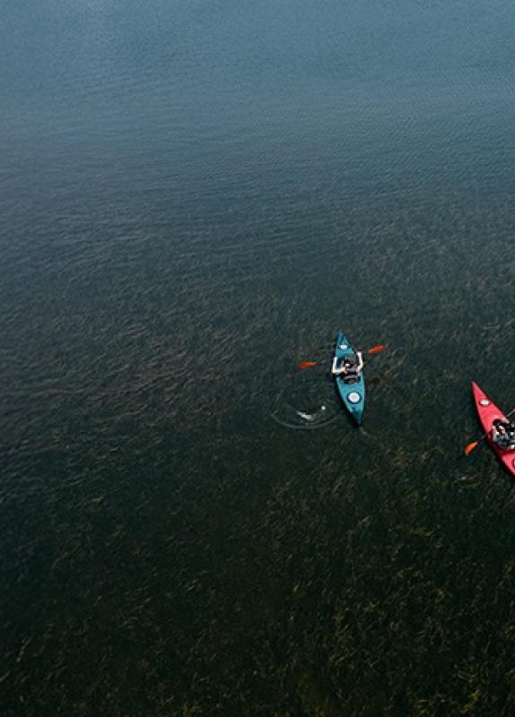 kayaking in the river