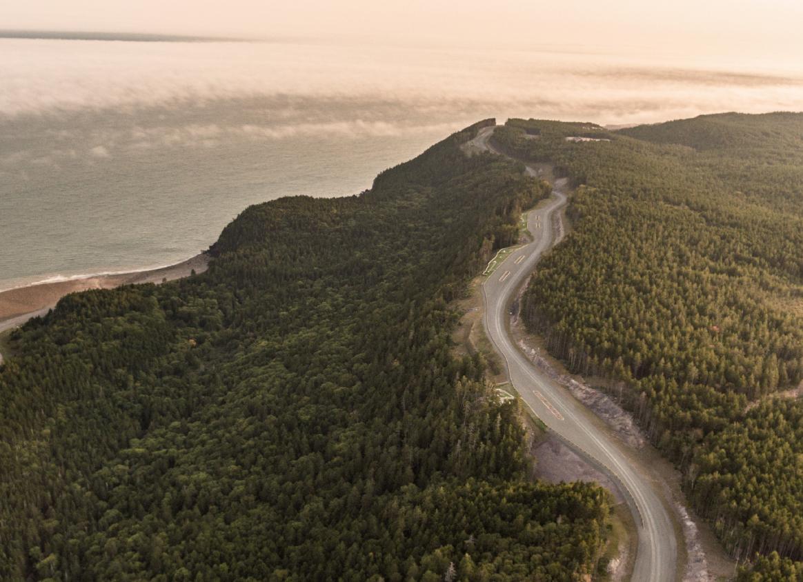 Fundy Trail Parkway from above